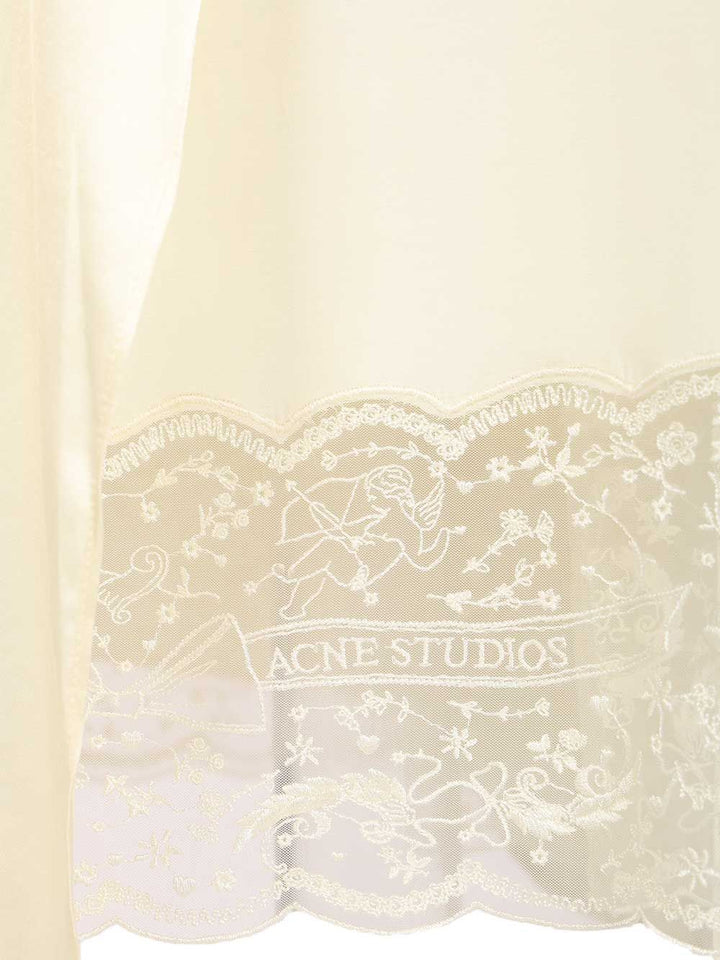 Acne Studios Satin Skirt Gonne - Beige | 6b6edce7c5a8811dfeba568bce096ac14cfa8a14