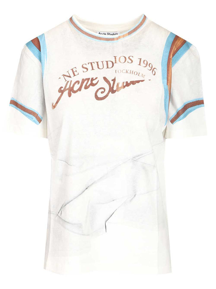 Acne Studios Graphic T-Shirt - Bianco | ce4aa140ee3e23f99dc5a10c223a40dc076fb1cb