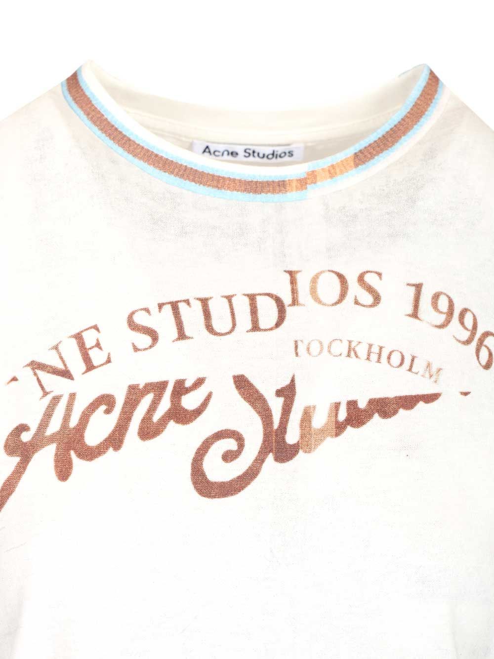 Acne Studios Graphic T-Shirt - Bianco | 56e04ff7f30247d753fdff990b6f3e5f48069fc8