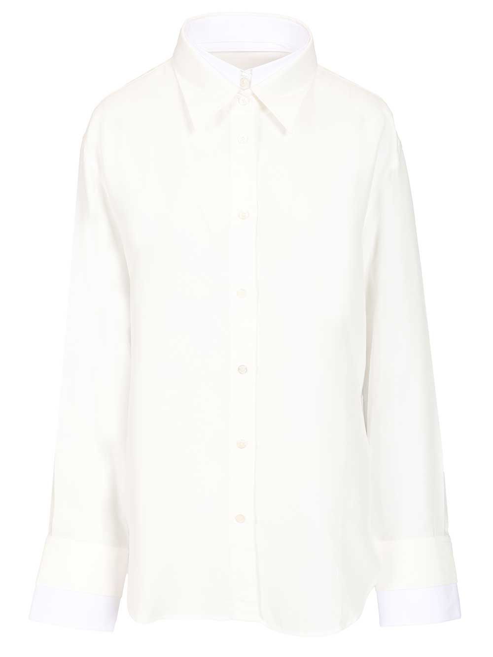 Acne Studios Layered Shirt Shirts - Bianco | b71cbbc7a69f320e005a9e61cf5178900ca4fdbe