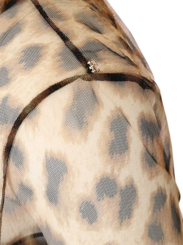 Sportmax Bi-Material Animalier Top Top - Animalier | d9ab332269a5a98b2ec4c04b28e21978e3ed2840
