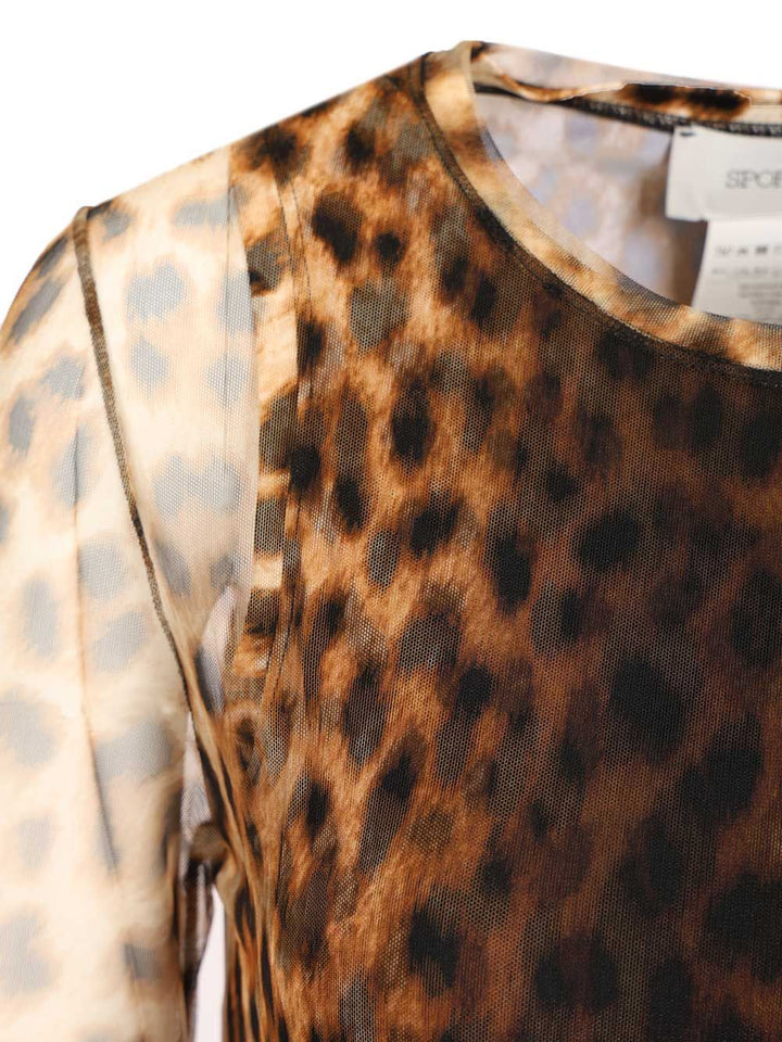 Sportmax Bi-Material Animalier Top Top - Animalier | a61fa1d025e6d5c9e699e93c4a9900f232c86c5b