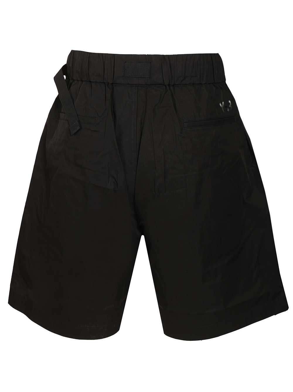 Adidas Y-3 Cotton Blend Cargo Bermuda Shorts Trousers - Nero | a61d233f19f402fe79896b327c55132c17c320e3