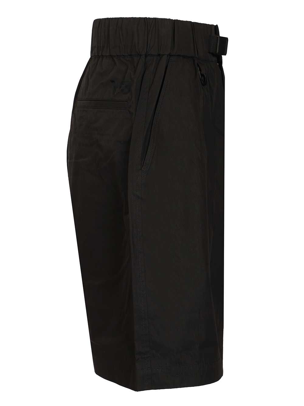 Adidas Y-3 Cotton Blend Cargo Bermuda Shorts Trousers - Nero | c192088283a0bb2d95a3b50278f2527216736db6
