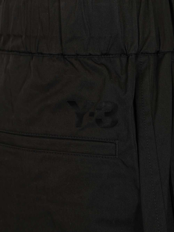Adidas Y-3 Cotton Blend Cargo Bermuda Shorts Trousers - Nero | fd76d60b73f2bdcf2705da84312fe7fc34ff3036