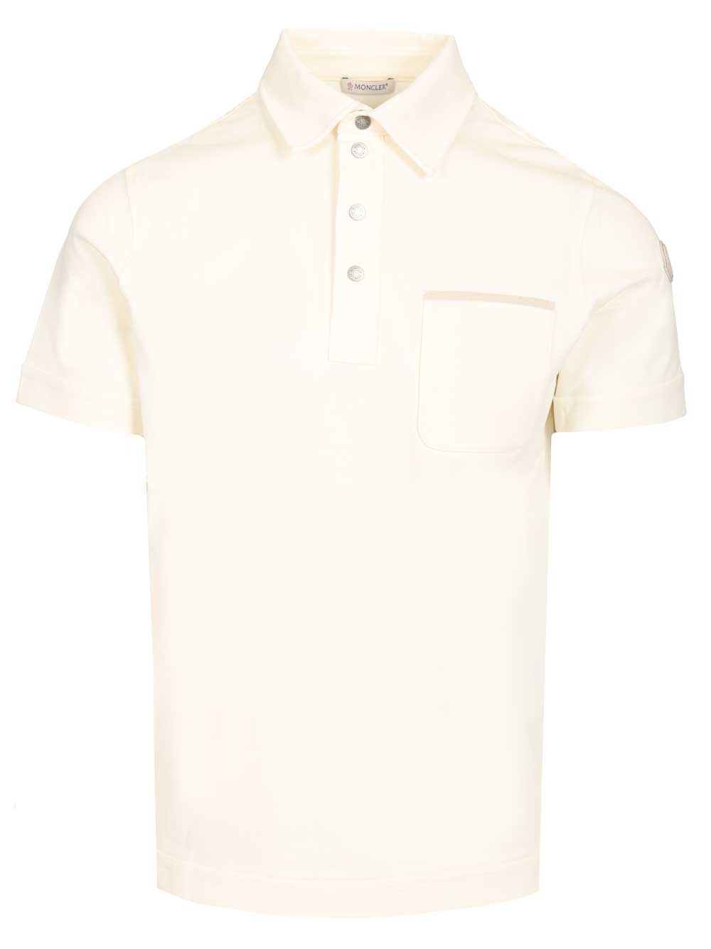 Moncler Cotton Pique Polo shirt - Bianco | 64abf5ec716cd2c886a113c00d64675604836692