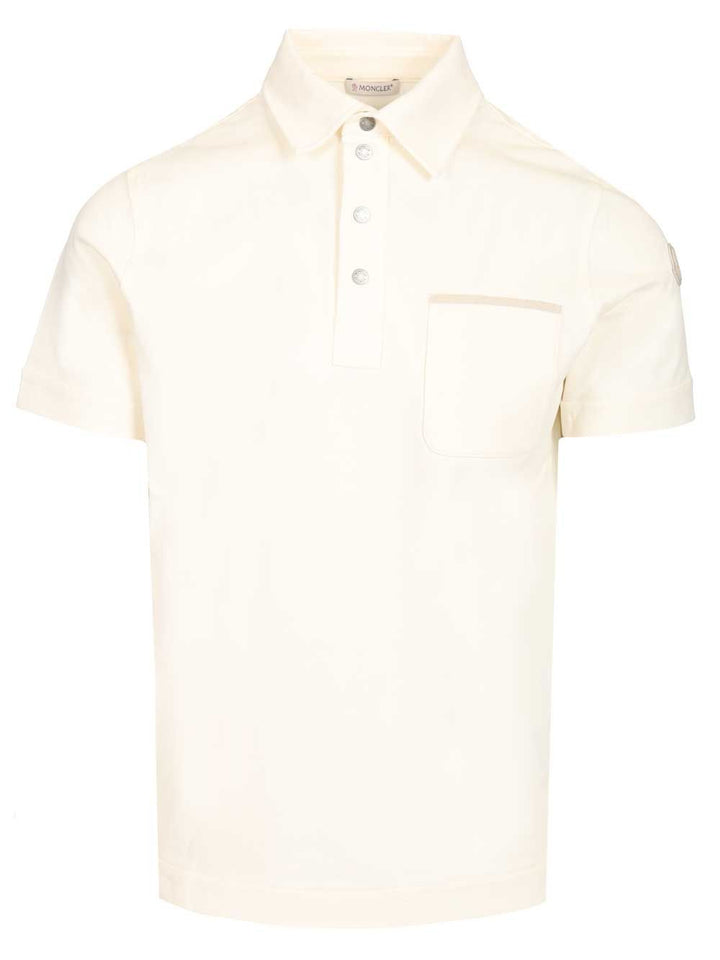 Moncler Cotton Pique Polo shirt - Bianco | 64abf5ec716cd2c886a113c00d64675604836692