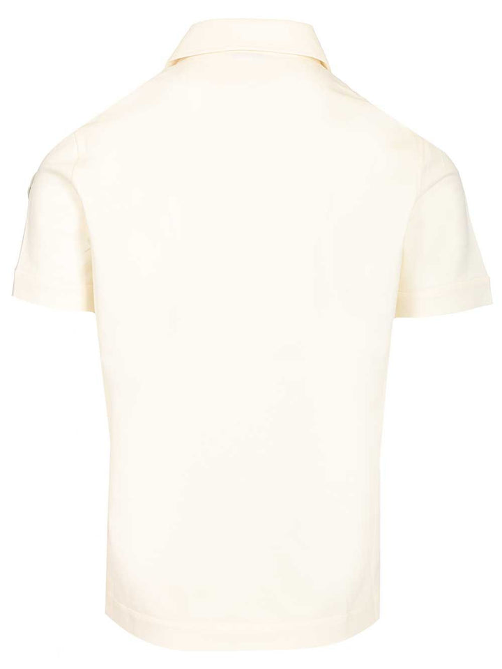Moncler Cotton Pique Polo shirt - Bianco | b24682c8c073ab5aef3d7c49545046e0c27ce0e7