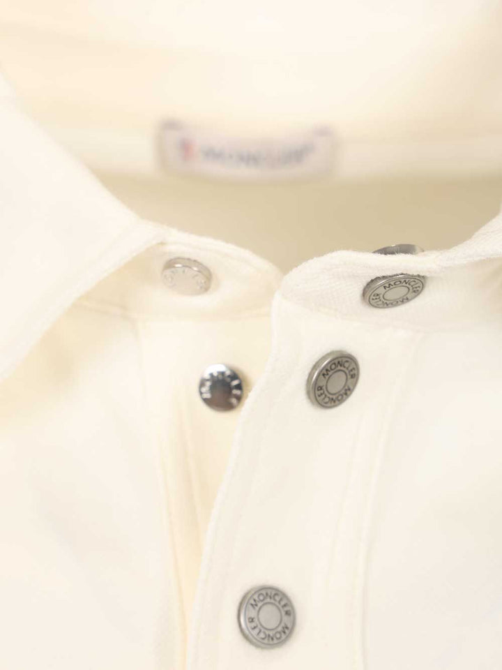 Moncler Cotton Pique Polo shirt - Bianco | ed6f8763385f432cf9c88e38bbd47b8907abee50