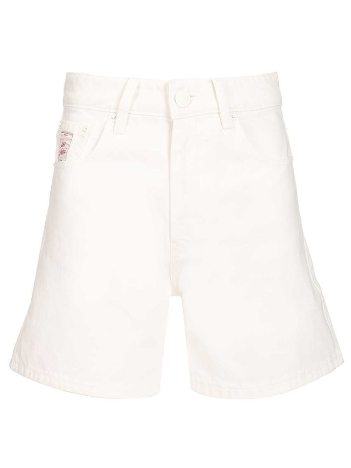 Ami Cotton Twill Shorts Trousers - Bianco | ad84fbf36d9db1cee4ae4d58523c687acfb73aa2