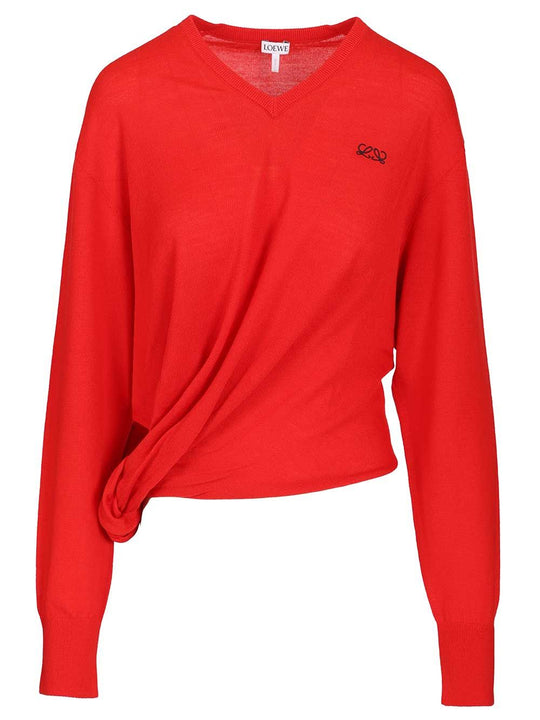 Wool Sweater Knitwear Rosso