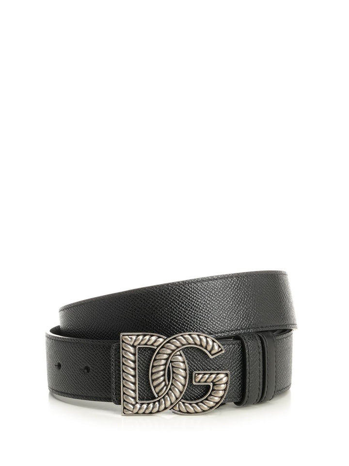 Dolce & Gabbana Black Calfskin Belt Cinture - Nero | 93b5697b0ab16f8399fd9b9ca6e388ce208fb6e5