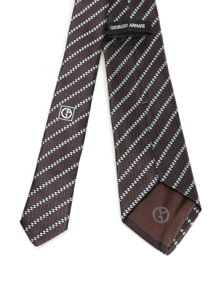 Giorgio Armani Silk Tie Ties And Bow Ties - Marrone | f88252a8a53db1f59a9aa52092607cc4515fccec