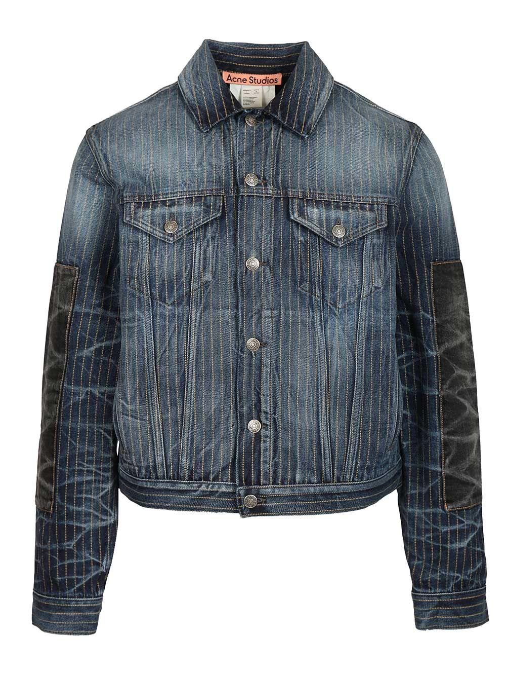 Acne Studios Patchwork Denim Jacket Giacche - Blu | 166de76b55d71aa9f1d405fa6f163eeb7e434f6d