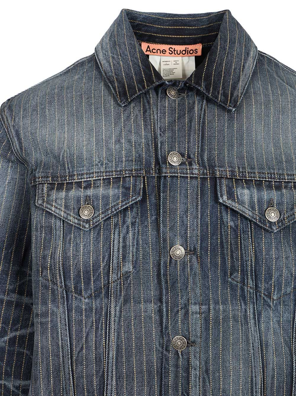 Acne Studios Patchwork Denim Jacket Giacche - Blu | 60e810ebf5eccea79fd9a0225caeee894b6ca555