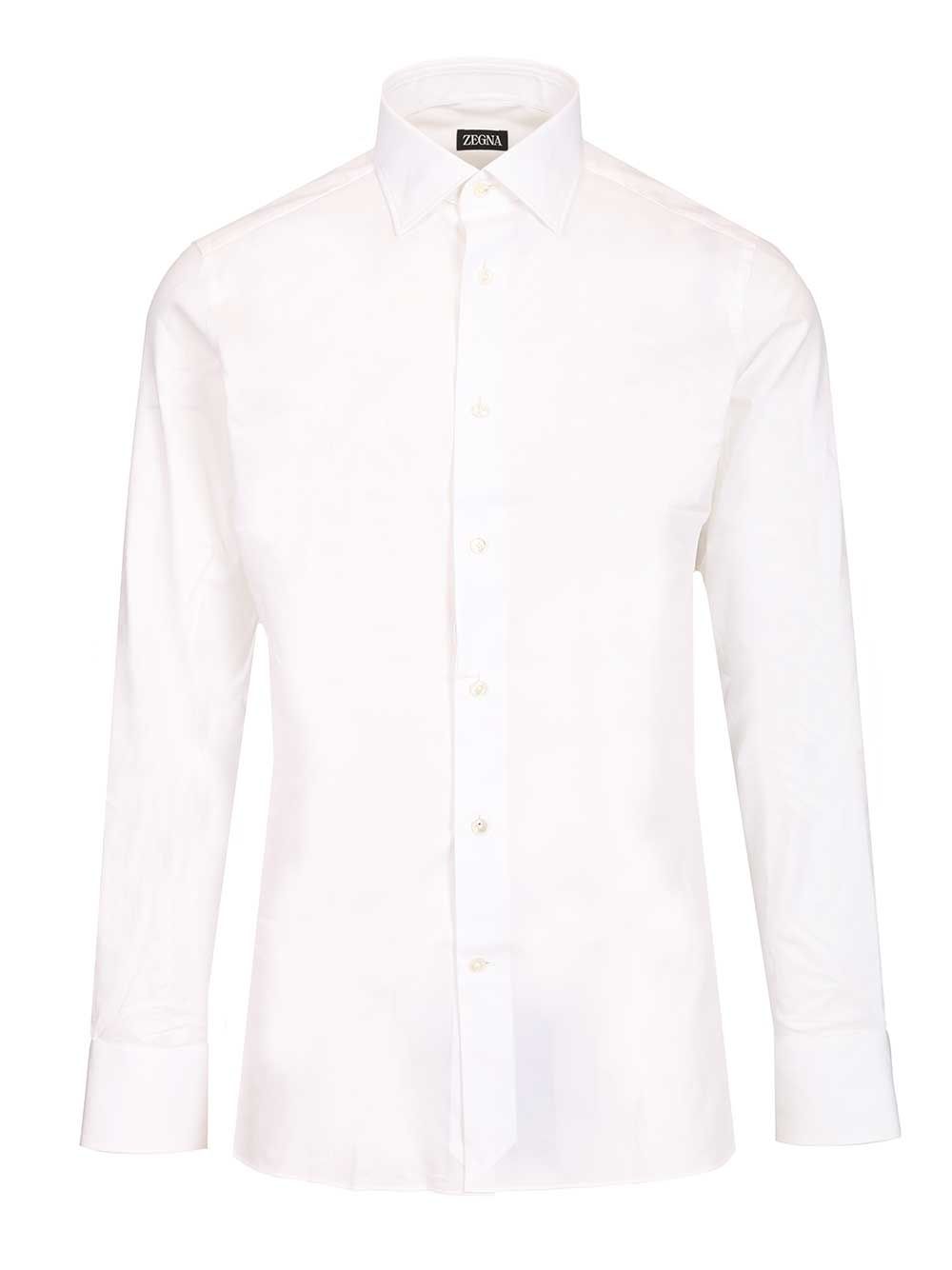 Ermenegildo Zegna Cotton Poplin Shirt Shirts - Bianco | f5bc26026e376f2bd50f5133d2c31bef4b3df6fb