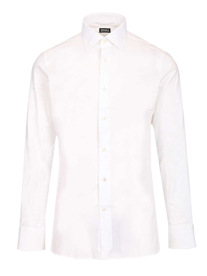 Ermenegildo Zegna Cotton Poplin Shirt Shirts - Bianco | f5bc26026e376f2bd50f5133d2c31bef4b3df6fb