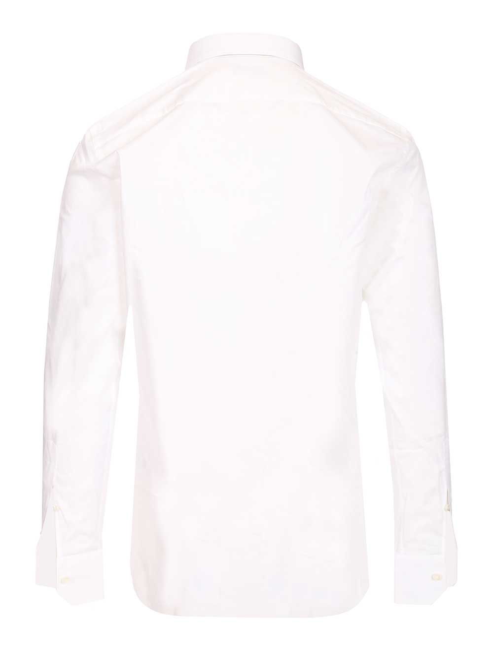 Ermenegildo Zegna Cotton Poplin Shirt Shirts - Bianco | 33ae92c1e4ccd765dab060a01771cd0d1f2e98ac