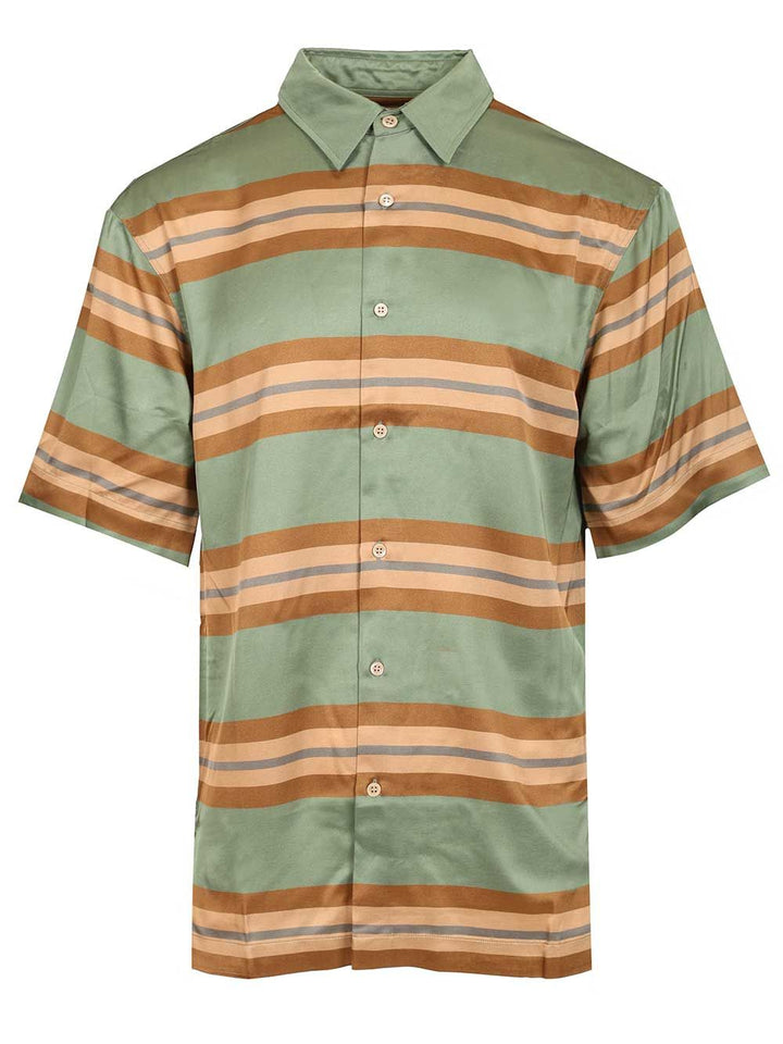 Dries Van Noten Short-Sleeved Shirt Shirts - Verde | 9ff380d71889e9d1d018b02c64ecb06f7043dd80
