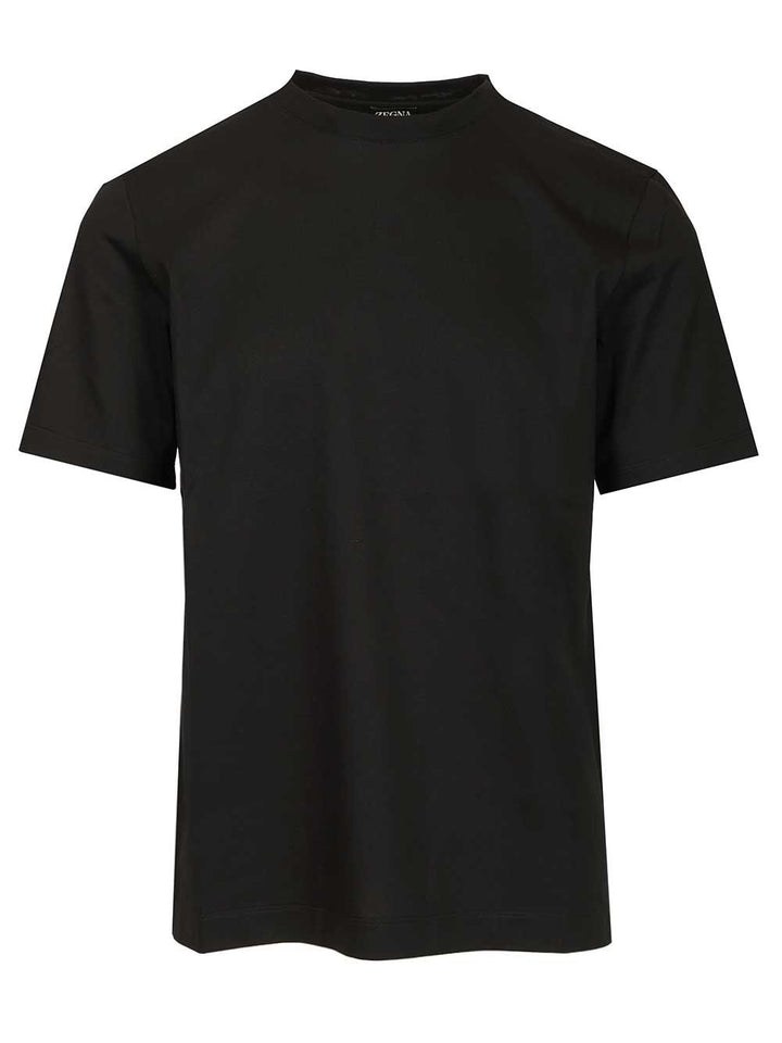 Ermenegildo Zegna Cotton T-Shirt - Nero | 217dd98212b2d6cad441c2617bb2e7f2107dbaa5