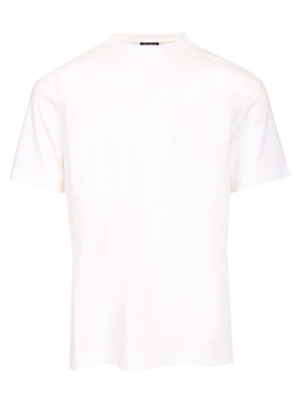 Ermenegildo Zegna Cotton T-Shirt - Bianco | b2a1ea3cff9fc5617562b3db50bc744411589782