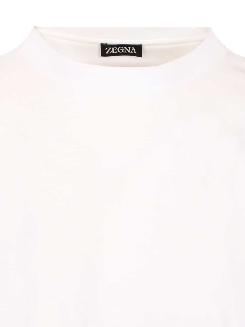 Ermenegildo Zegna Cotton T-Shirt - Bianco | 998c8a3951e73f244b5f4fa928d81e5a0820f271