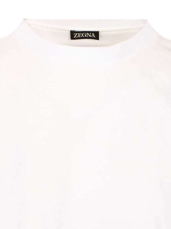 Ermenegildo Zegna Cotton T-Shirt - Bianco | 998c8a3951e73f244b5f4fa928d81e5a0820f271