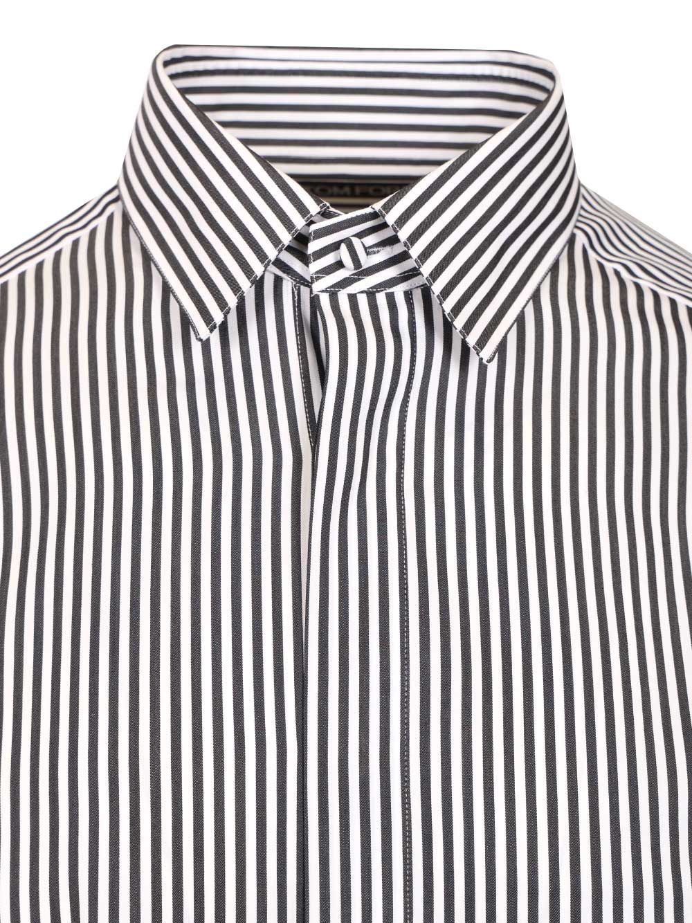 Tom Ford Silk Cotton Ladder Stripe Classic Fit Shirt Shirts - Multicolor | 20d711f4f041084e89e618403bb797aaf06b7f0e