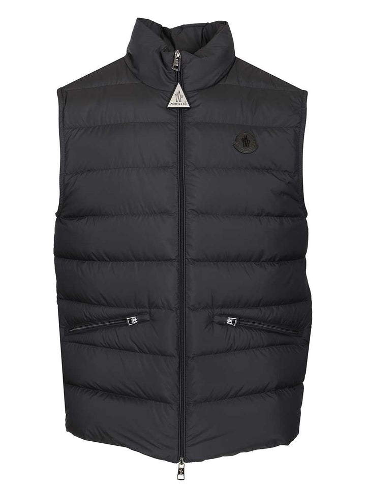Moncler Lechtal Down Padded Vest Coats - Blu | bab7a5bc6bc27d3d7d72898e8e94ea15cdb0ac00
