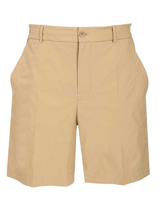 Seersucker Shorts Trousers Beige