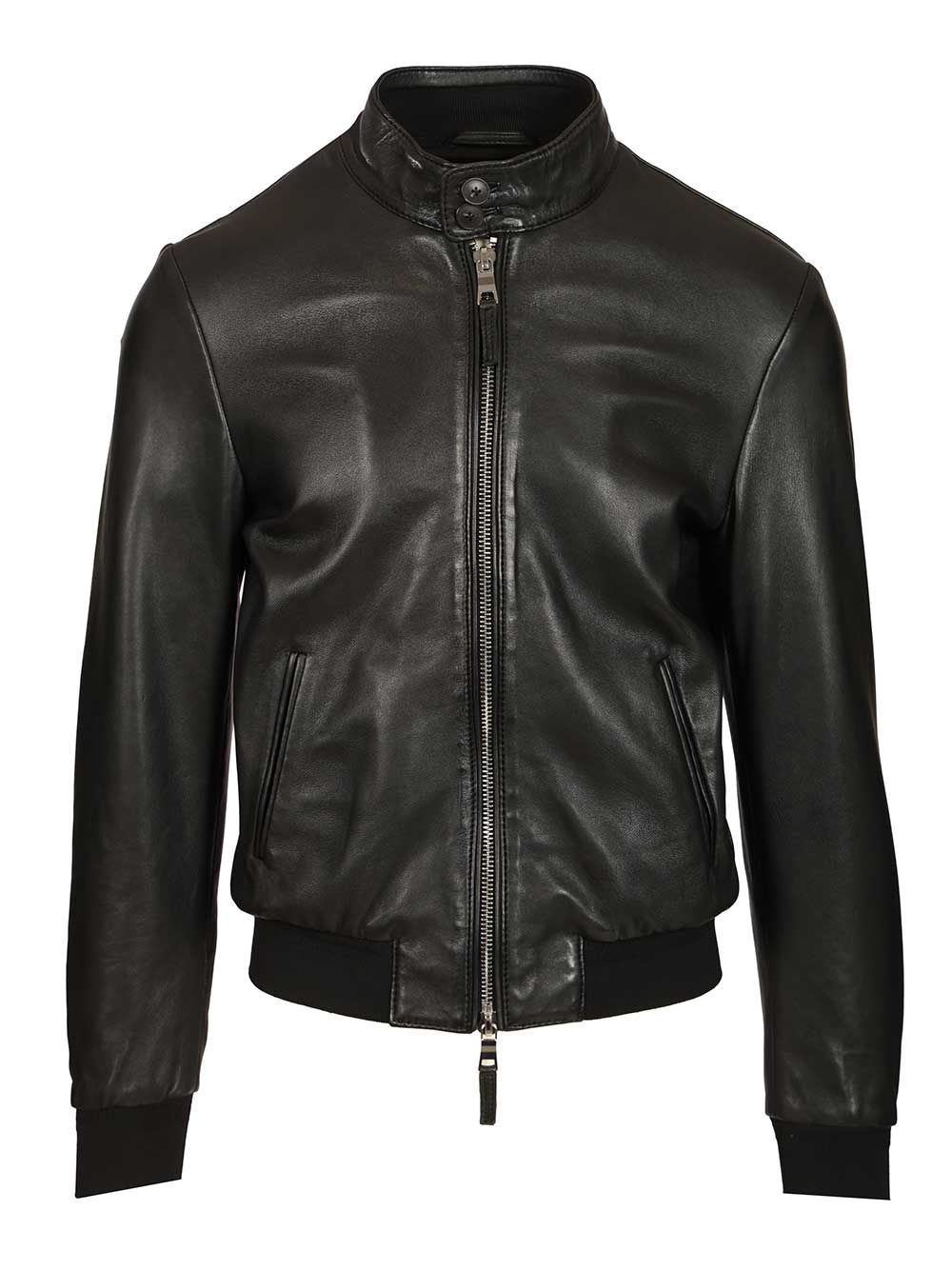 Al Duca D'Aosta Leather Biker Jacket Giacche - Nero | 8ce6548d64978ca50e0f03c9870e0246819ec961