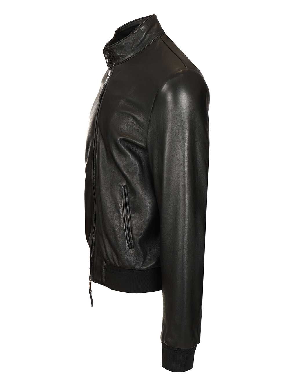 Al Duca D'Aosta Leather Biker Jacket Giacche - Nero | 1aba263963b6404e983020ba8f5e125ae8d84348