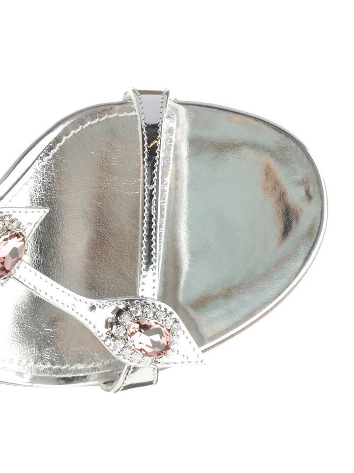 Ferragamo Sandal With Crystals Sandali - Silver | 7160fe18a918dc1da76189d5307243db222a0f46