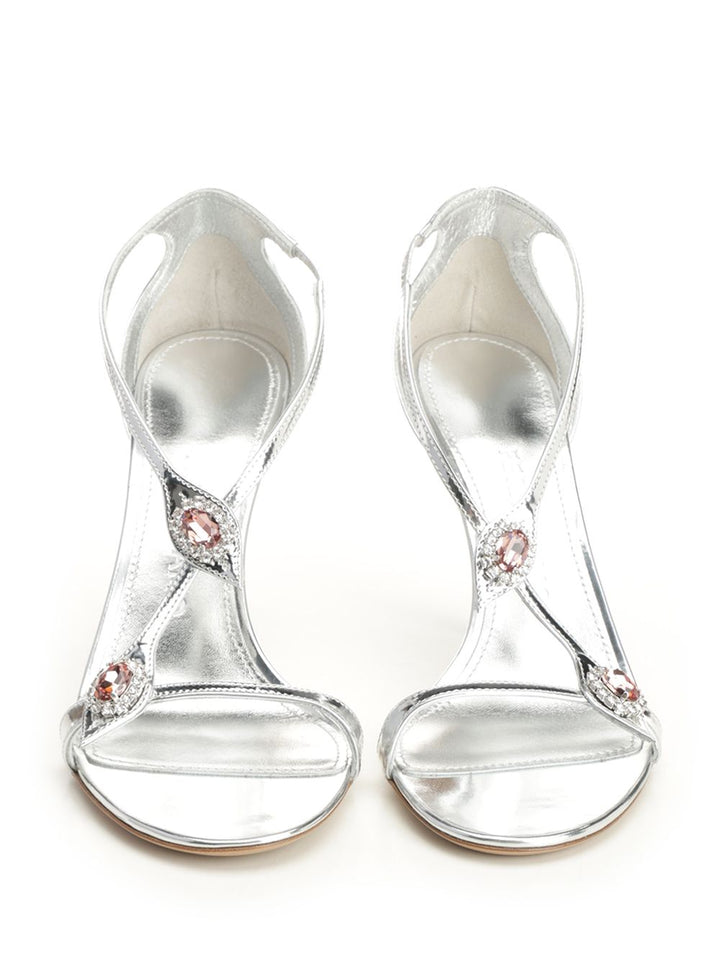 Ferragamo Sandal With Crystals Sandali - Silver | 73c4b5ce709175ad19e6be15697ead30c4c4cd4b