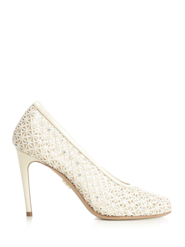 Ferragamo Macramé Decollete - Bianco | 5d3b5eaaa96d9b62a46f87e52099278ed8d56c64
