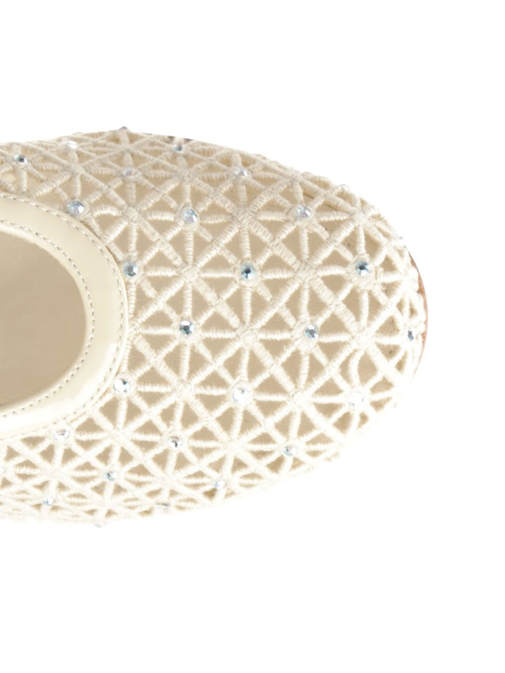 Ferragamo Macramé Decollete - Bianco | 562c6e8d9be806fdbc66c6baa47b958eff151377