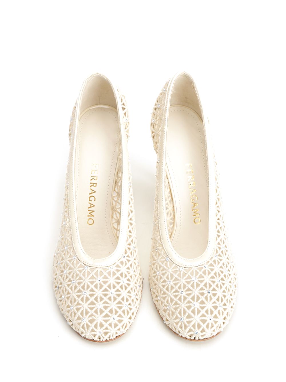 Ferragamo Macramé Decollete - Bianco | 3347e287367c9dc2af0b93fa0954b5dd15f0053e