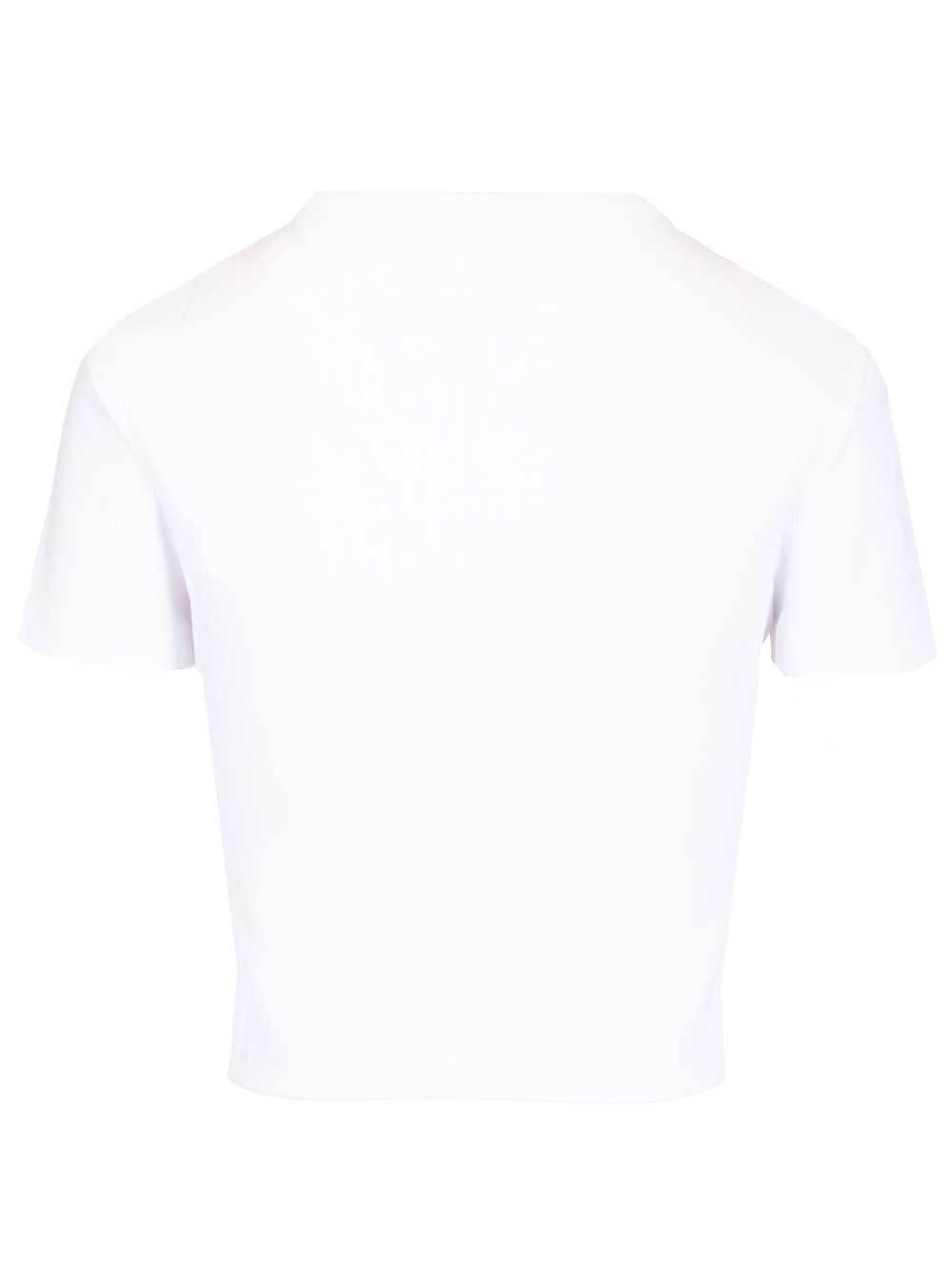 Fendi Cropped Top T-Shirt - Bianco | 5b0f8208ba388fbbbcac6464b4543fe79a9af153