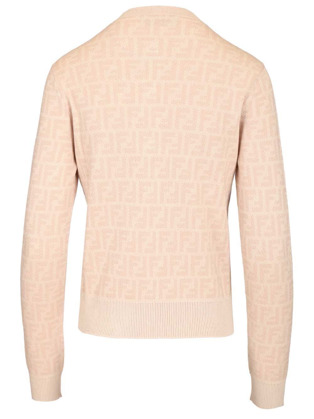 Fendi Ff Wool Cardigan Knitwear - Rose | 4dd84289731a46b9a708c3da0f0f0df3b9d0fb29