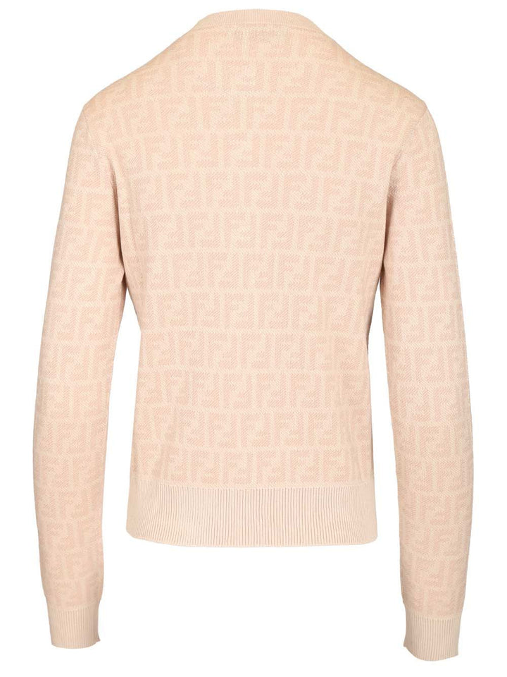 Fendi Ff Wool Cardigan Knitwear - Rose | 4dd84289731a46b9a708c3da0f0f0df3b9d0fb29