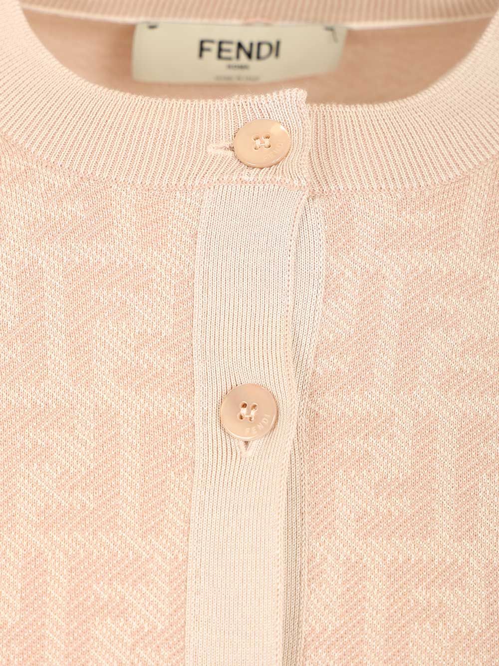 Fendi Ff Wool Cardigan Knitwear - Rose | c1e46a30ce1e853b5ea2fe38da04b38d0c0b844a