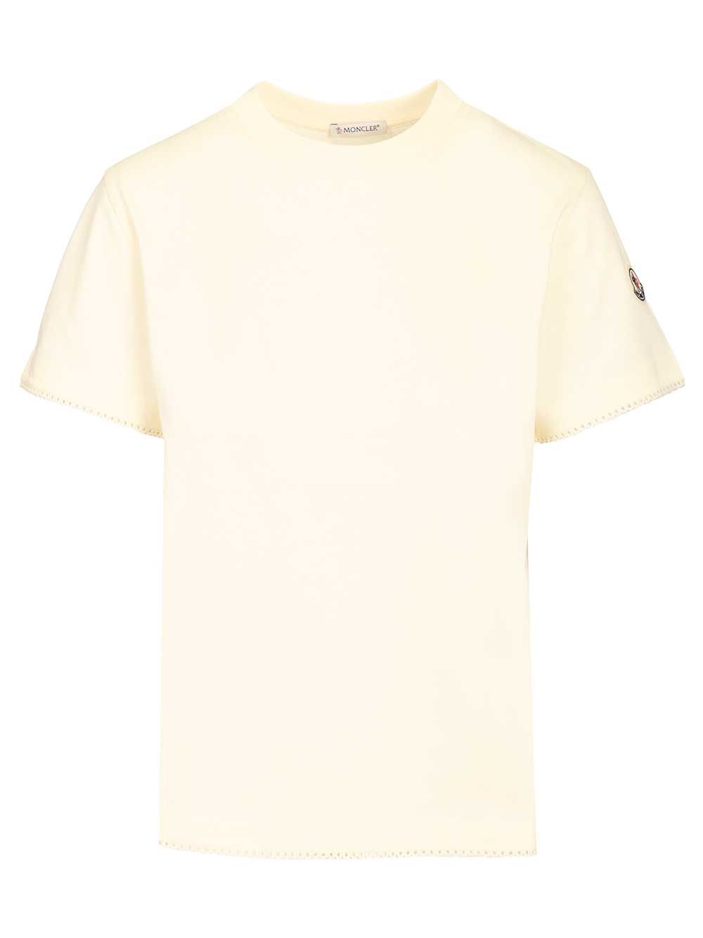 Moncler Cotton T-Shirt - Bianco | 2be6d3107e6a3ed22f76610092d752f4137cb61a