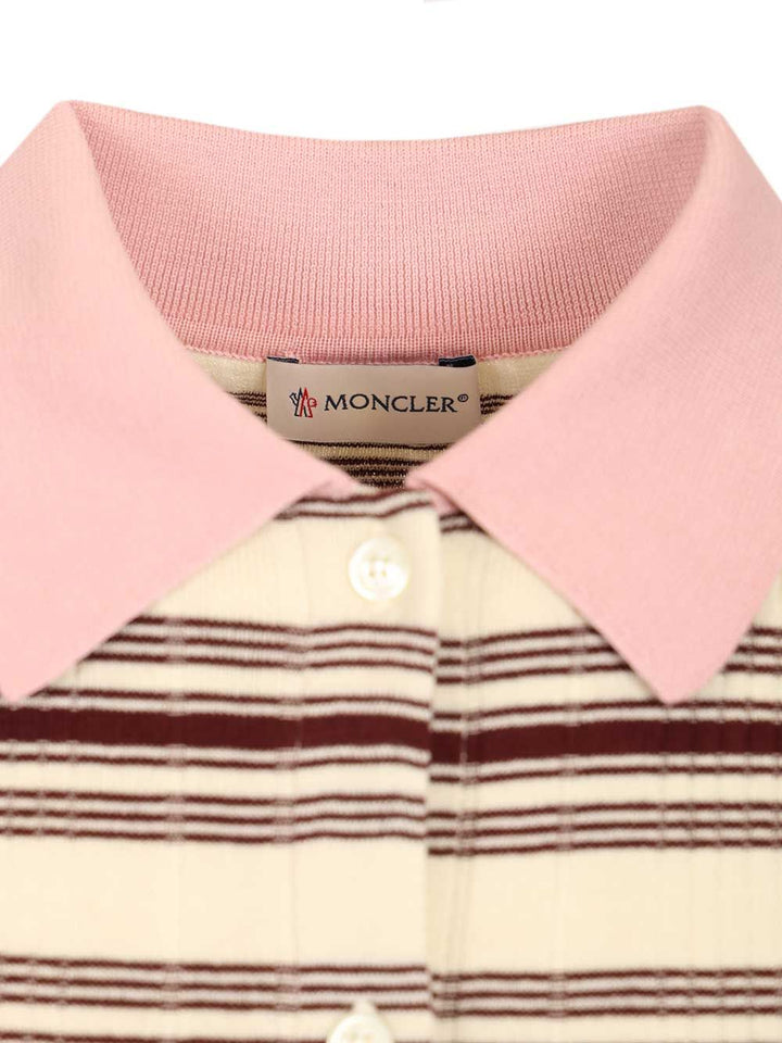 Moncler Cotton Crepe Polo Shirt Knitwear - Multicolor | 6a3ab187619f29537b898e5189873cc5a6440f4d
