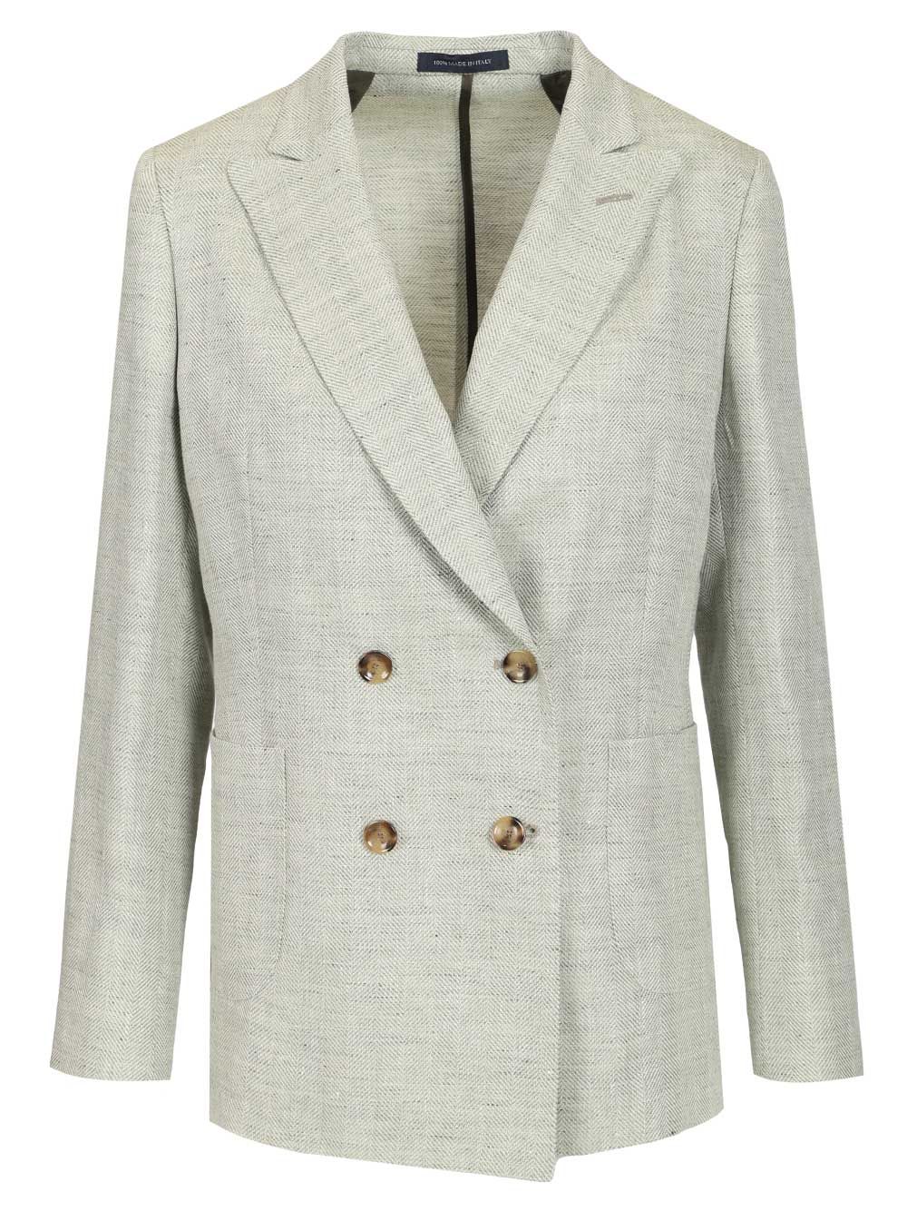 Latorre Double-Breasted Blazer Giacche - Grey | 23ca61aade559c37e6a9ed025d0f1336fe392e78