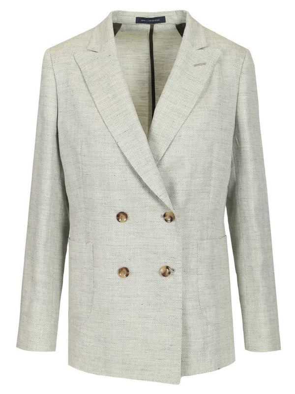 Zweireihiger Blazer Jacken Grau
