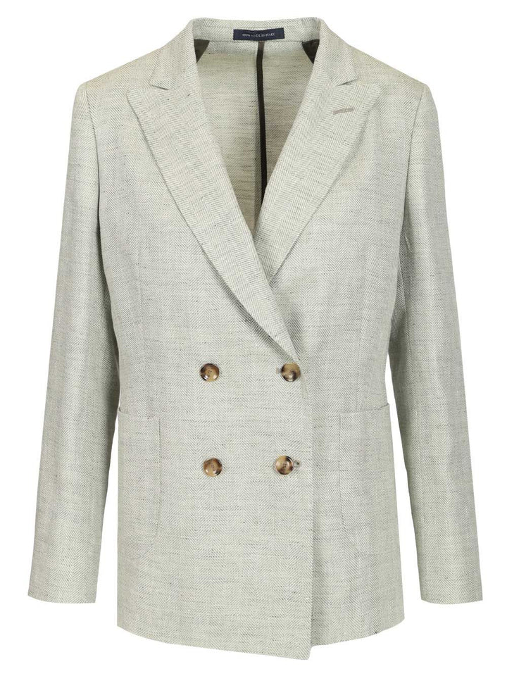 Latorre Double-Breasted Blazer Giacche - Grey | 23ca61aade559c37e6a9ed025d0f1336fe392e78