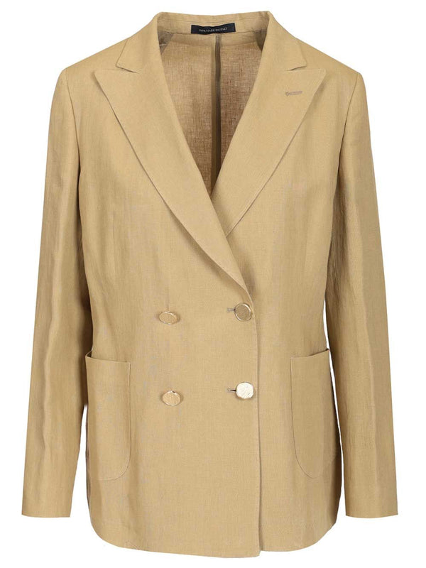 Linen Blazer Jackets Beige