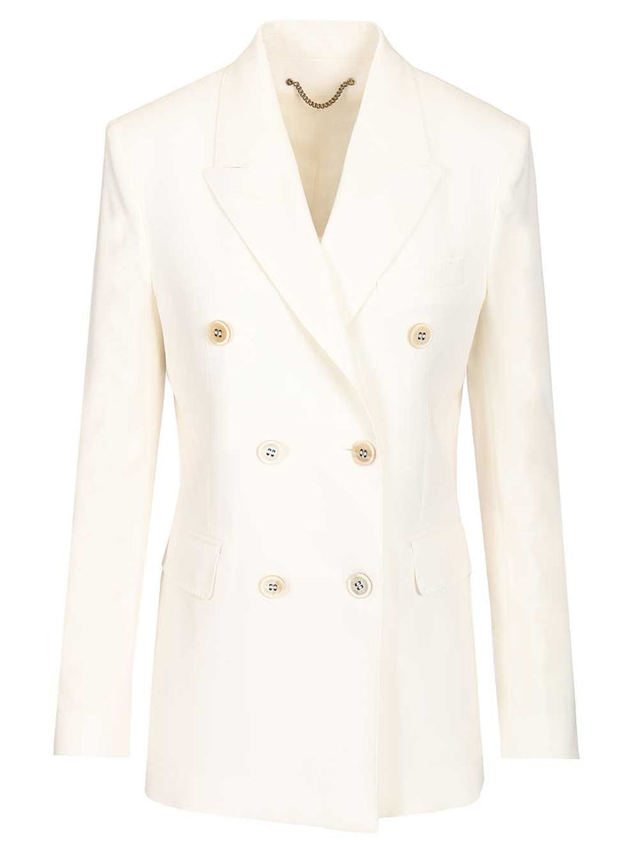 Golden Goose Deluxe Brand Double-Breasted Blazer Giacche - Bianco | 8ad2bbac45d67d1ecb0ce983a661fa83ac22517a