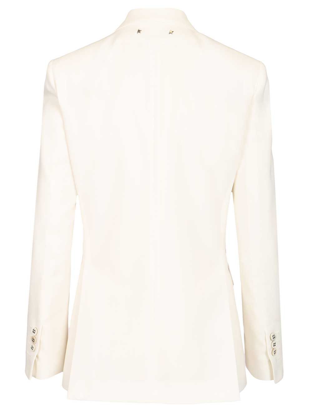 Golden Goose Deluxe Brand Double-Breasted Blazer Giacche - Bianco | 86adb52c4fee22fc4f6b8fb328c63472269f2c76
