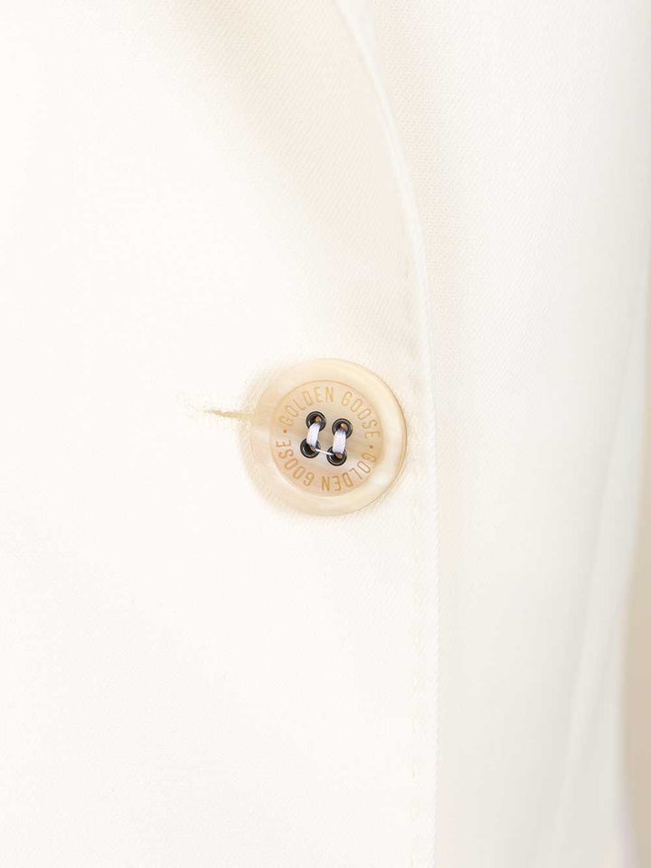 Golden Goose Deluxe Brand Double-Breasted Blazer Giacche - Bianco | 3a1528422d071362e6b8e6c8ca1abe9fe5719e30